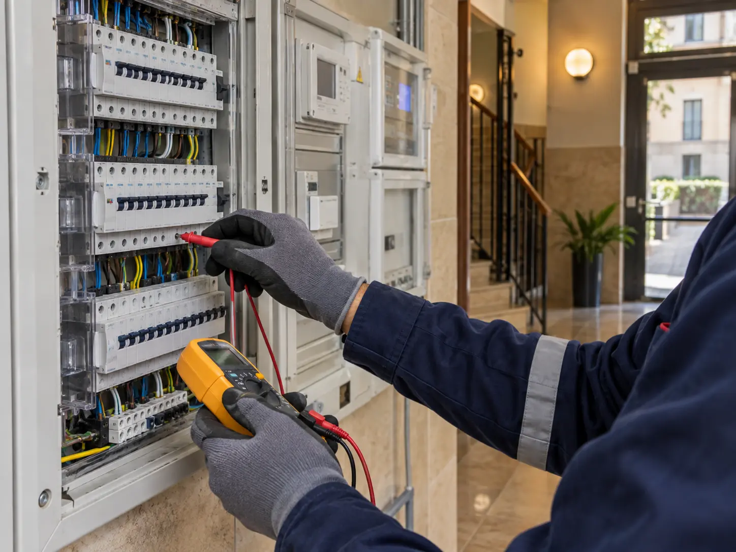 Revisión del cuadro eléctrico de zonas comunes en una comunidad de propietarios